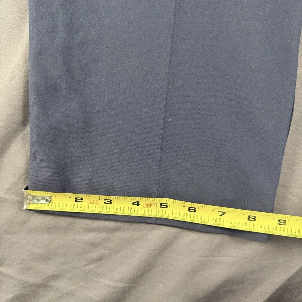 FootJoy Stretch Golf Pants Blue Solid Flat Front Classic Fit 34x32 Pockets